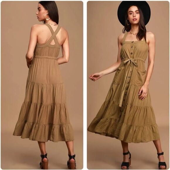 Free People Catch the Breeze Midi Dress Size XS - Picture 1 of 6